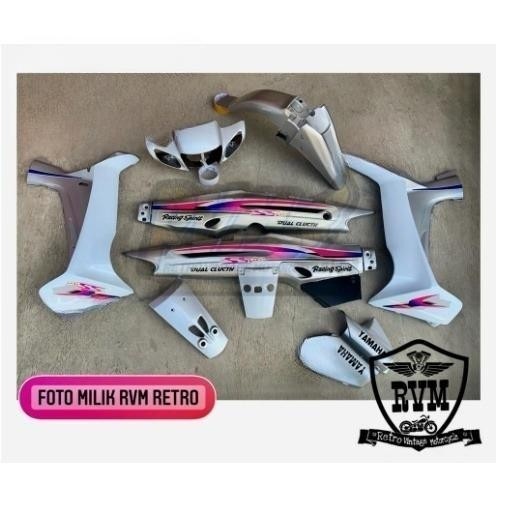 PROMO paket body yamaha fiz r ss two silver putih paket hemat bodi halus fizr ss two silver putih se