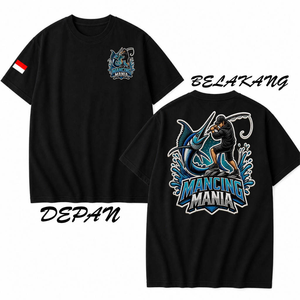 Kaos lengan pendek Kaos premium mancing Mania pakaian pria sty