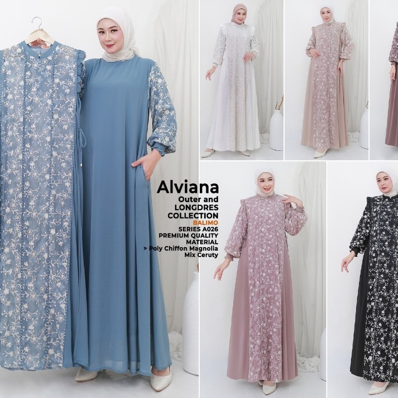 Balimo Alviana / Dress by Balimo / Gamis Balimo Premium / Balimo terbaru