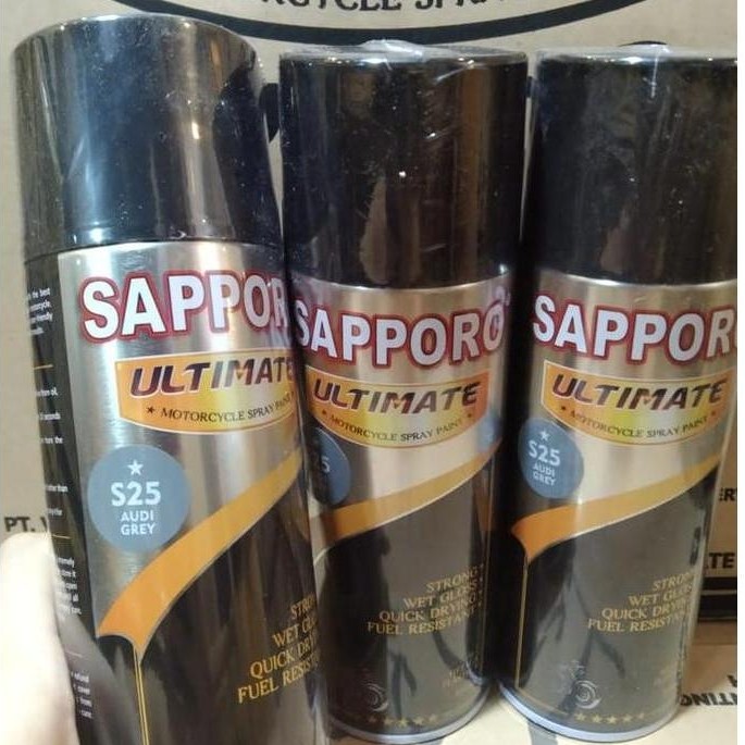 pilox sapporo ultimate S25 audi grey abu gloss glossy saporo 400ml