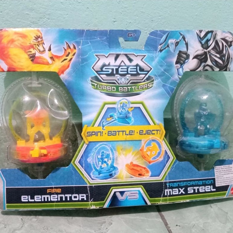 Max Steel Turbo Battlers Fire Elementor vs. Transformation Max Steel