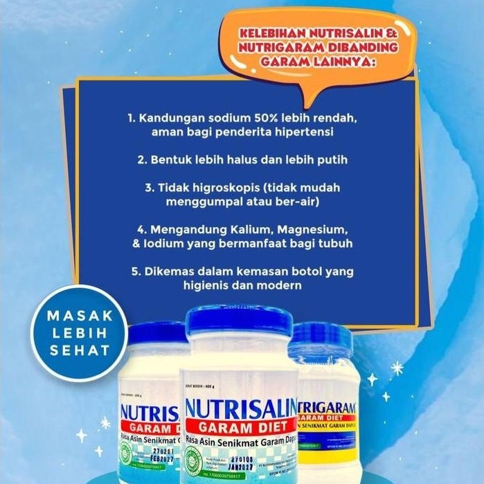 Garam Sehat Nutrisalin 400 Gram Terlaris