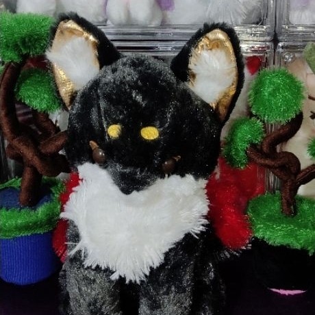 boneka rubah gumiho amuse black medium size plush