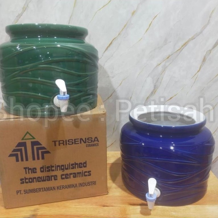 Guci Galon Air Keramik Trisensa / Galon Keramik Aesthetic / Dispenser Guci Keramik / Guci Keramik / 