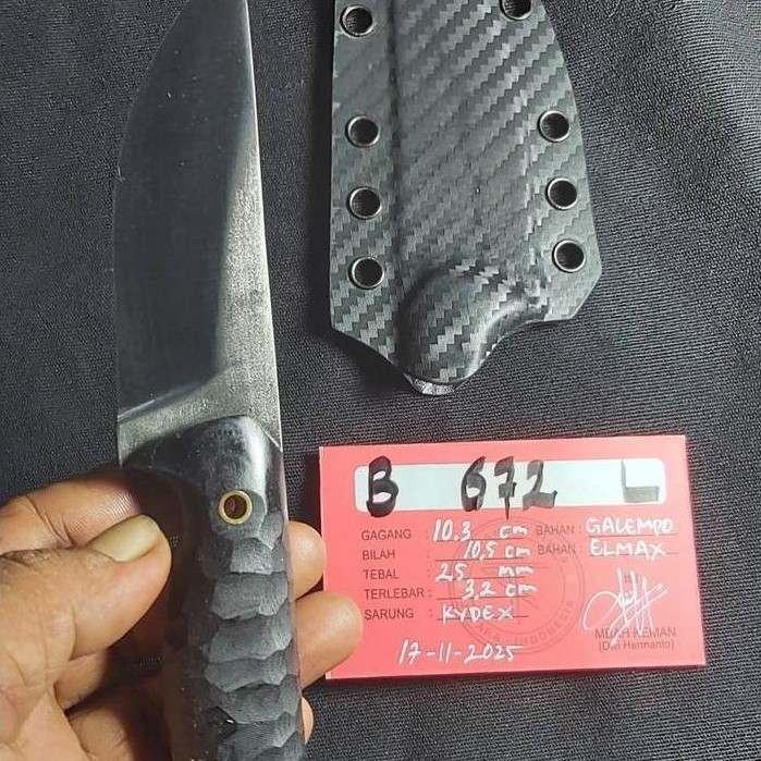 TERJUAL - #B672L, Keman Knives, Pisau Berburu, Pisau Bushcraft, Pisau Custom, Pisau Outdoor, Pisau