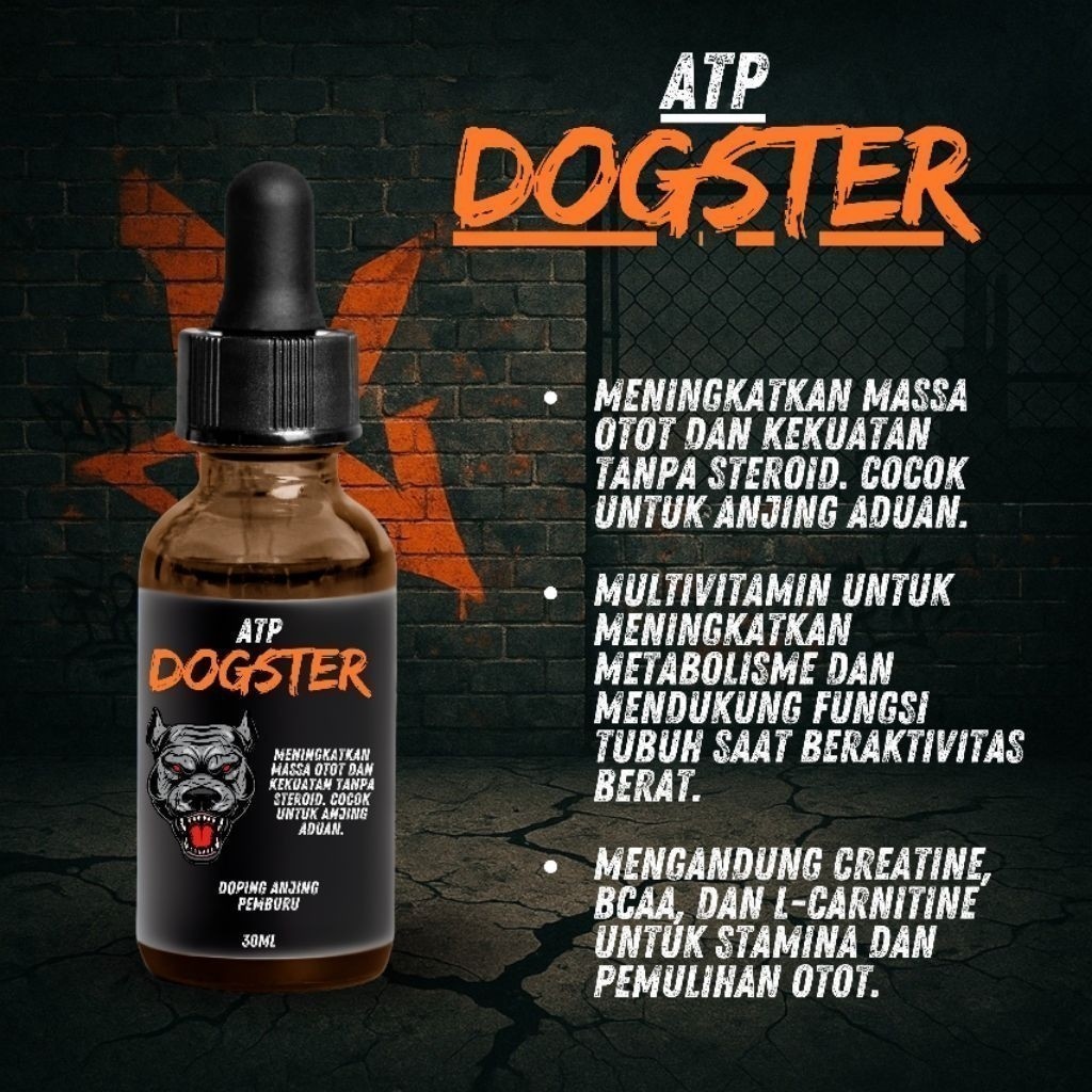 Doping Anjing ATP Dogster Arena Power – Doping Resmi Petarung Profesional ATP Dogster Predator Fuel 