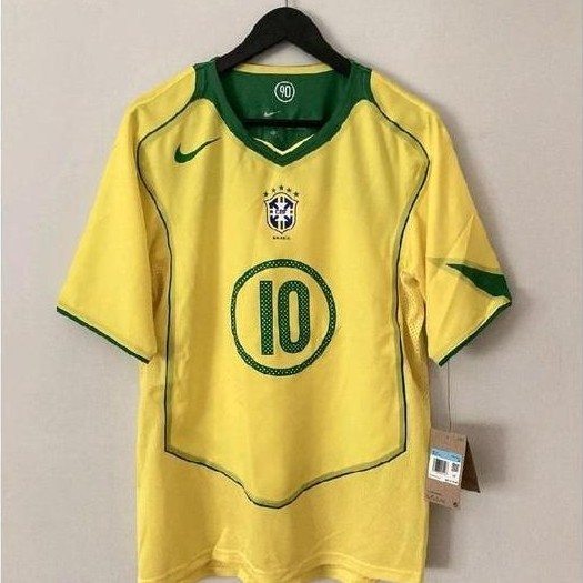 Jersey Original Nike Brazil Cbf Home Reissue Player Issue 2004 Limited Edition Brasil Ronaldinho 10