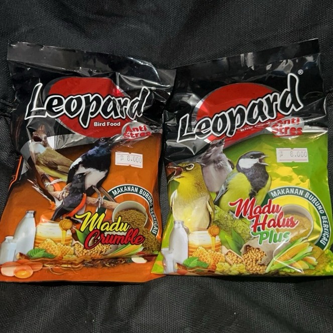 Leopard Voer Halus dan Kasar Pakan Burung