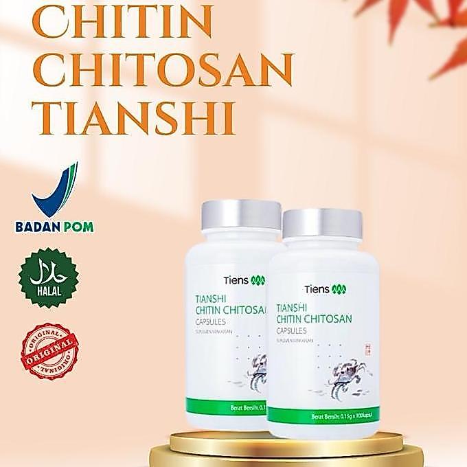 Higher- Chitin Chitosan Tiens Herbal Benjolan Gerd Asam Lambung Anxiety - Serat Chitosan Suplemen Ke
