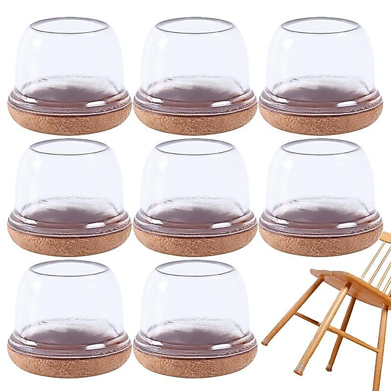 Transparent Chair Leg Floor Protector With Wrapped Felt Bar Stool Chair Leg Furniture Non-Slip Leg C
