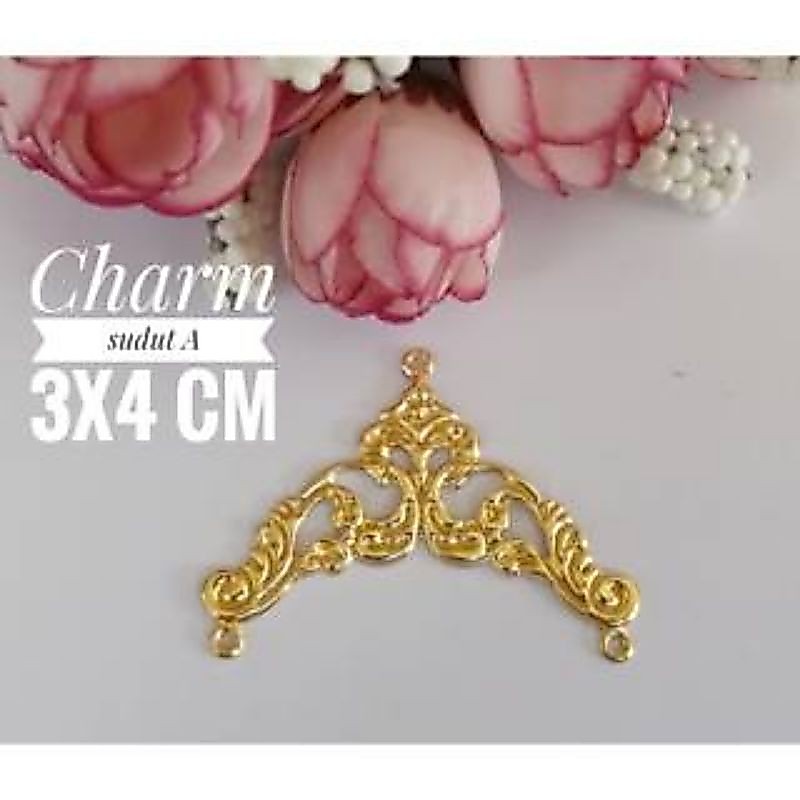 100pcs Lempangan besi siku gold / lempeng variasi besi emas / sudut hantaran kecil / siku mini bahan