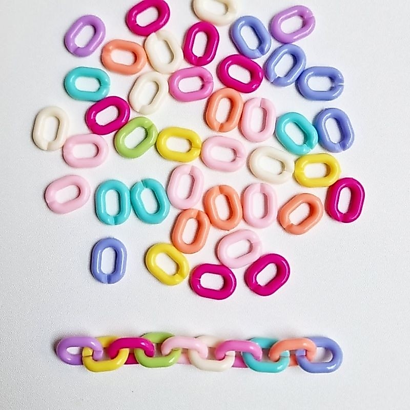25GRAM MANIK RANTAI OVAL | RANTAI AKRILIK PLASTIK RANTAI SAMBUNG