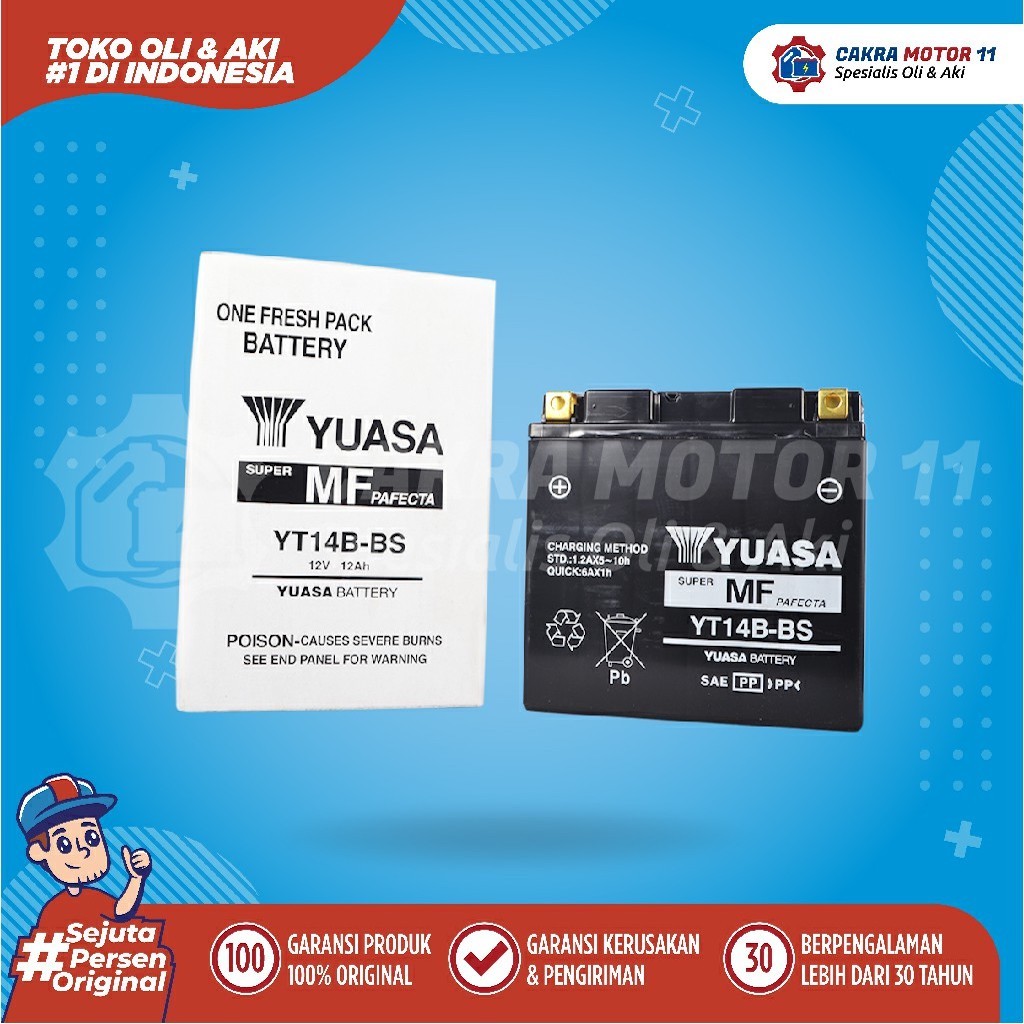 Aki Hyosung St7 700cc Yuasa Motor Yt 14 B Bs Taiwan