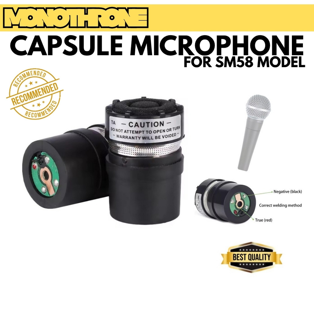 Cartridge Mic Capsule Core Capsul Kapsul Shure SM58 SM58A Dynamic Mik Head Cartridge Wired Wireless 