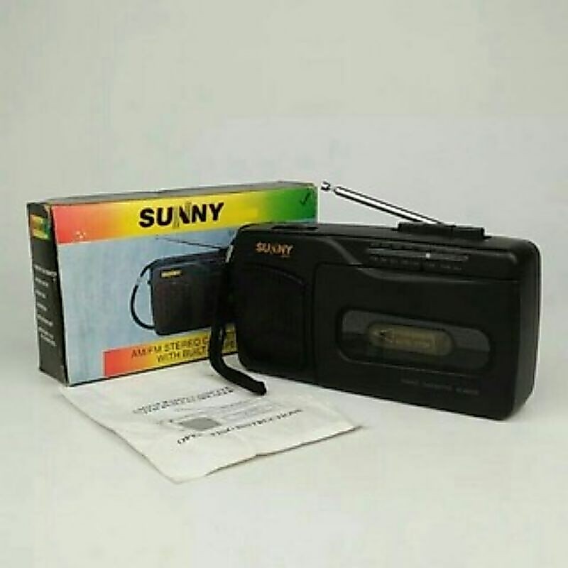 RADIO JADUL VINTAGE KLASIK SUNNY 8018 SUNNY8018 AM FM AM/FM STEREO CASSETTE PLAYER ALAT MESIN MEMUTA
