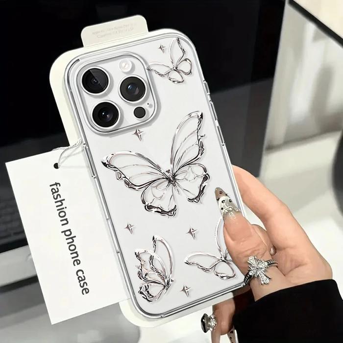 Casing Ponsel Motif BUTTERFLY CROME untuk MOTOROLA G45 G34 G06 POWER NUBIA NEO 3 GT 5G 2 ZTE BLADE A