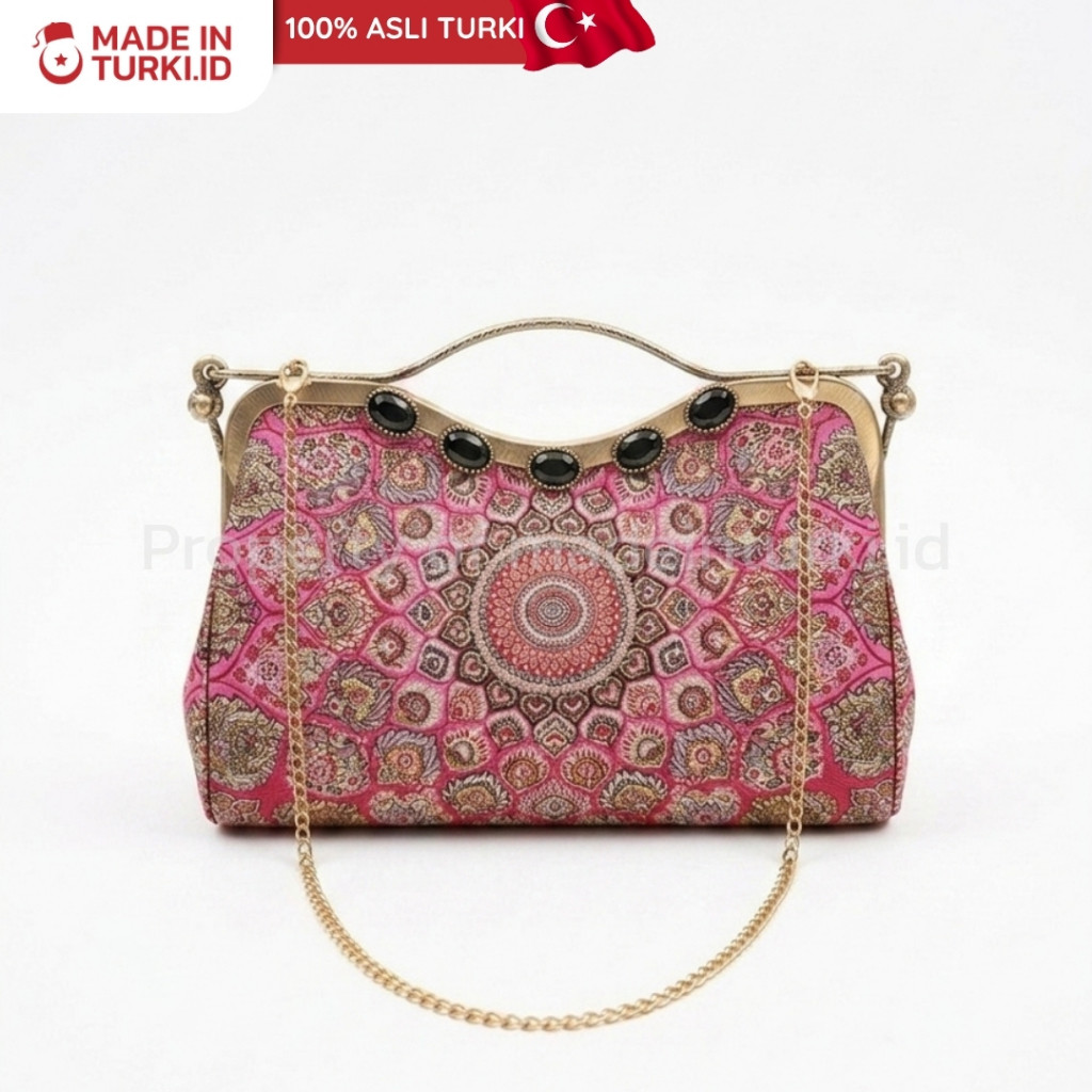 Turkish Clutch Red Bag – Tas Merah Motif Turki 100% Original madeinturki.id