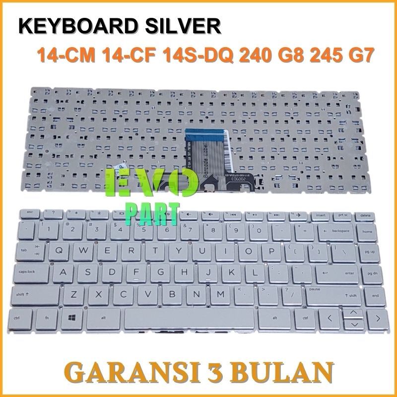 Keyboard For HP 14s-dq0508TU 14s-dq2518TU 14s-dq2622TU Silver -EVO
