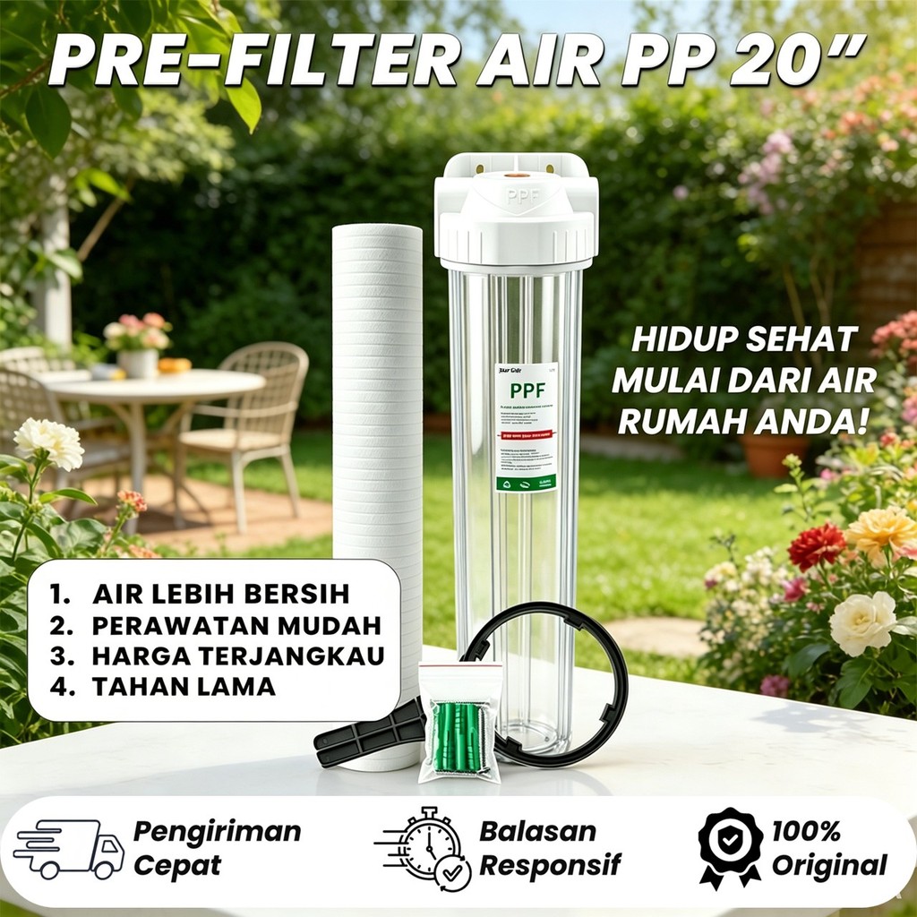 Housing Filter Air 20" / Water Filter Housing 20" -  Clear, 1/2 inch