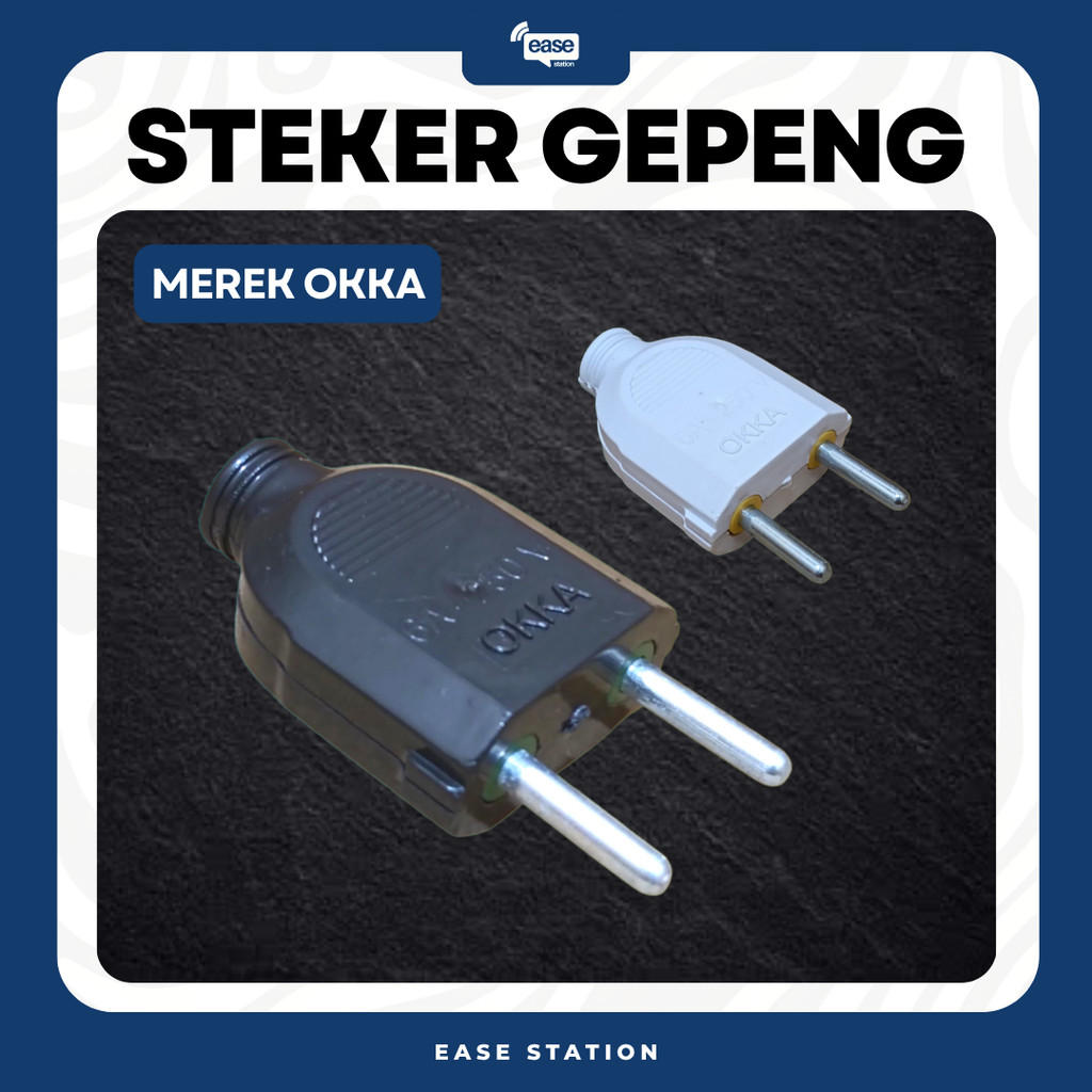 STEKER GEPENG JUMBO MEREK OKKA SNI COLOKAN LISTRIK TAHAN PANAS