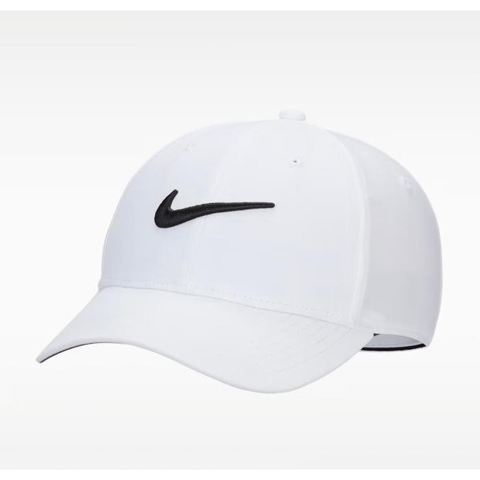 (100% ORIGINAL) Nike Cap Dri-FIT Club Cap Hat White Black Topi - S/M