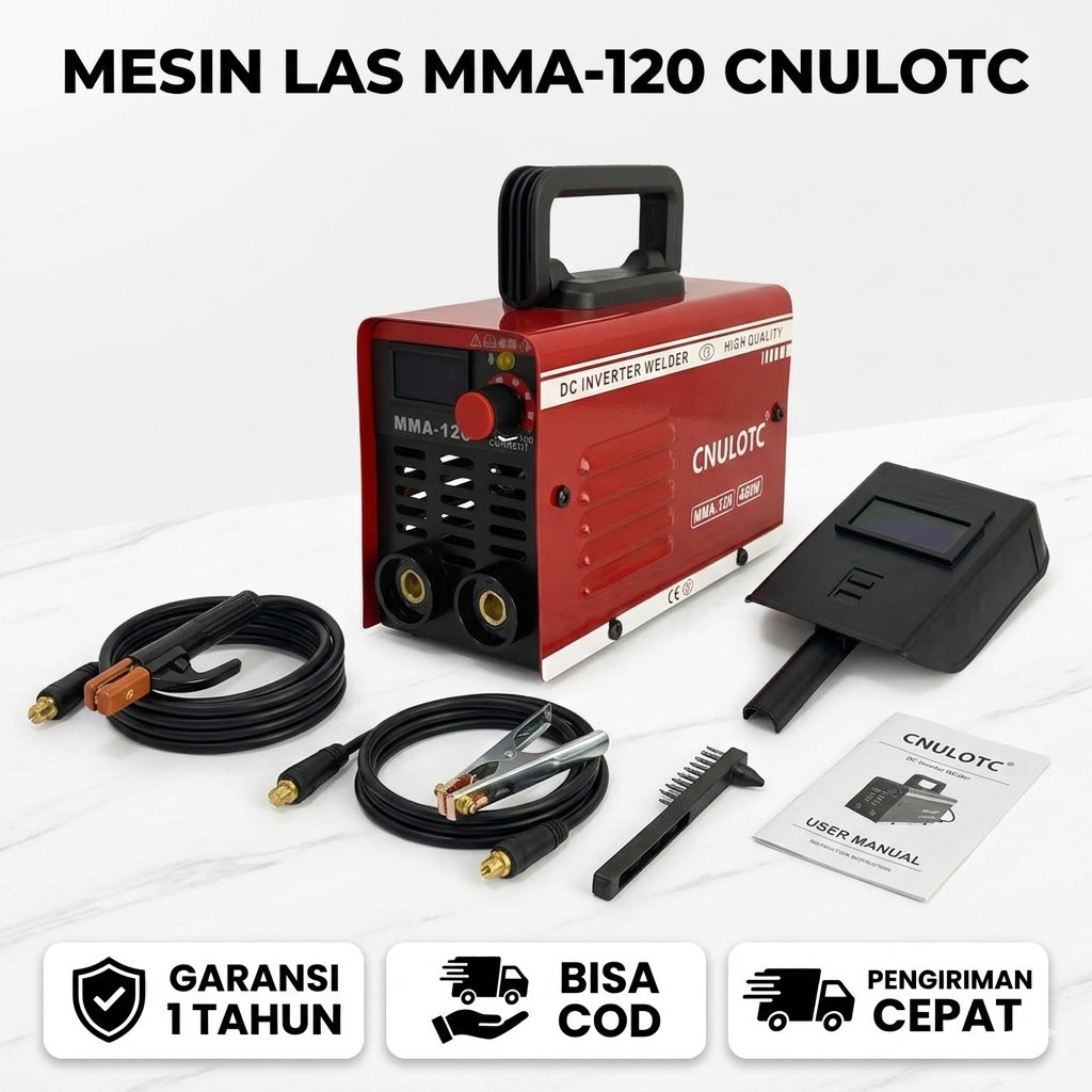MESIN LAS MMA-120 CNULOTC ALAT LAS BESI MINI 450W TRAVO LAS