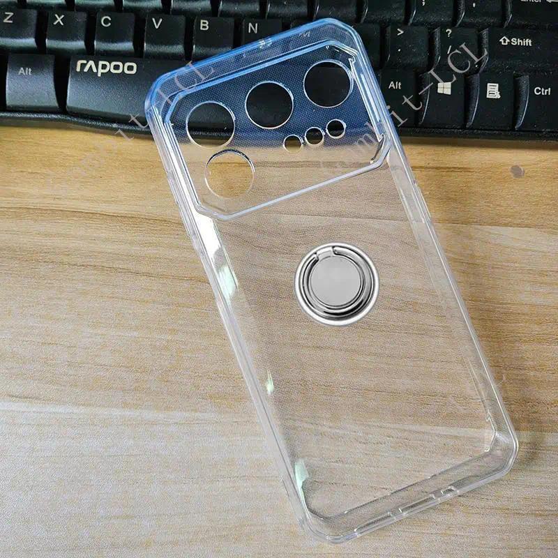 For IIIF150 Raptor 4G 6.8" 2023 Back Ring Holder Bracket Phone Cover TPU Soft Silicone Case On  IIIF