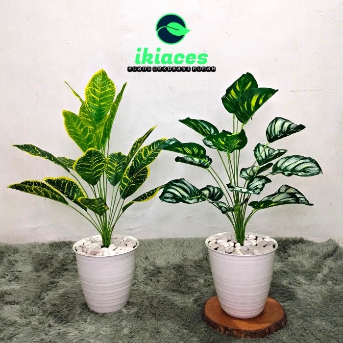 PROMODAUN KELADI JUMBO KELADI ARTIFICIAL BUNGA PLASTIK DAUN POT HIAS DEKORASI TANAMAN PLASTIK MURAHT