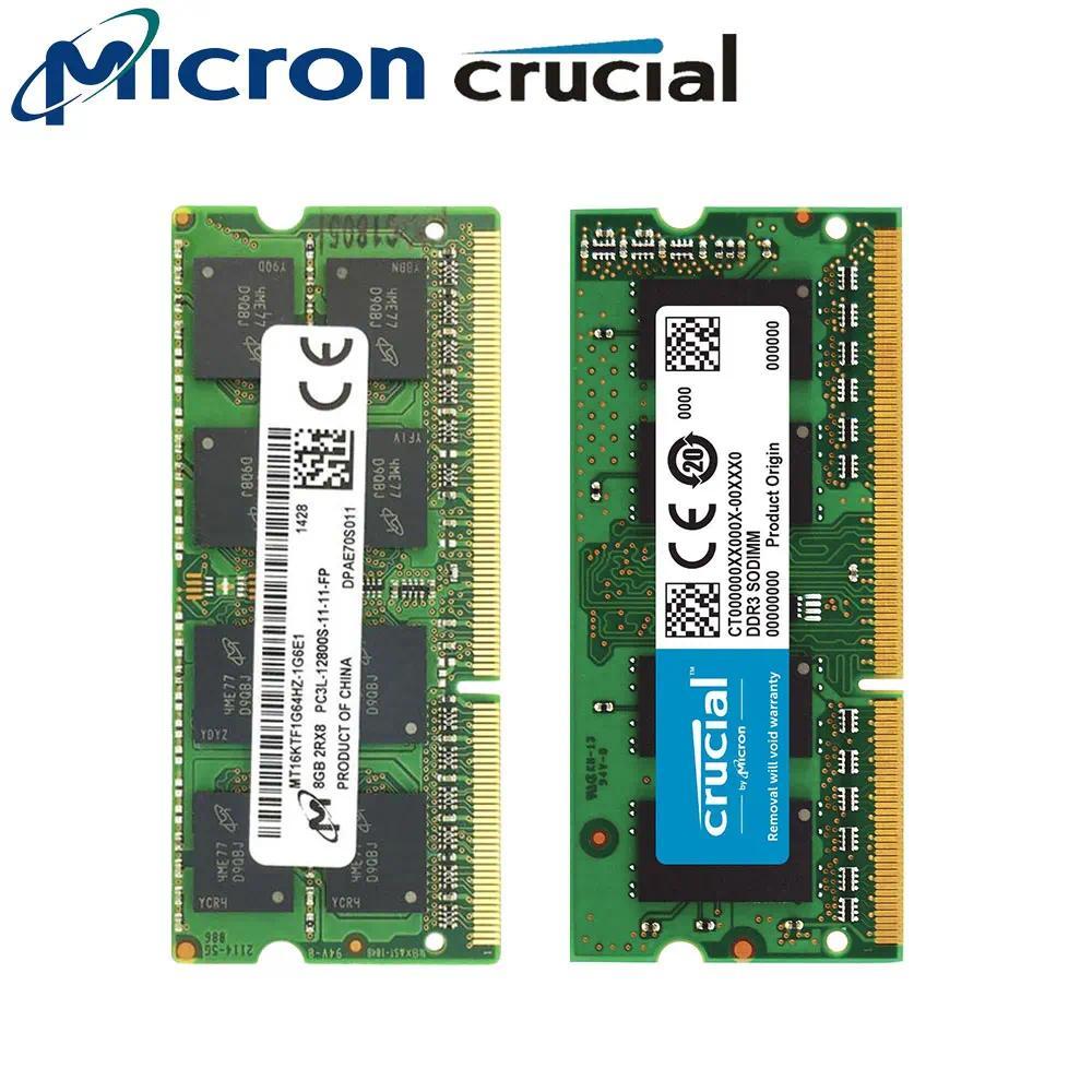 Micron Crucial Memory Laptop RAM DDR3 DDR3L 8GB 4GB 1333 1866 1600MHz SOMM PC3-10600 PC3L-12800 1490
