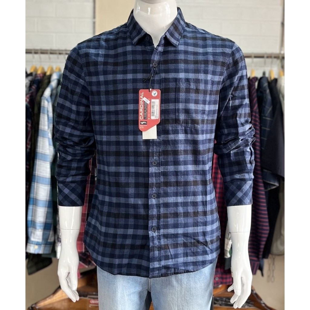 Cuci Gudang KEMEJA PRIA CARDINAL JEANS BIG SIZE / JUMBO NEW LENGAN PANJANG