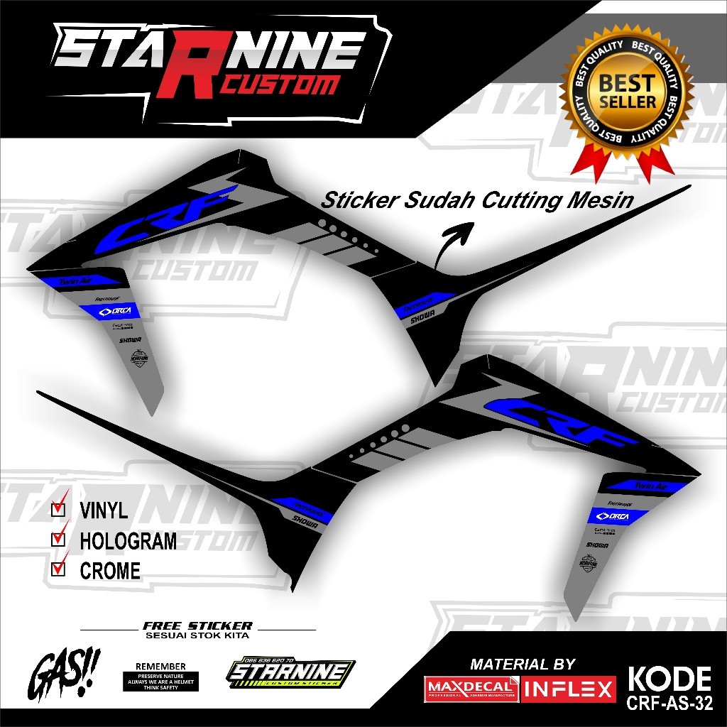 striping CRF minimalis stiker crf 150 L - RON DESIGN