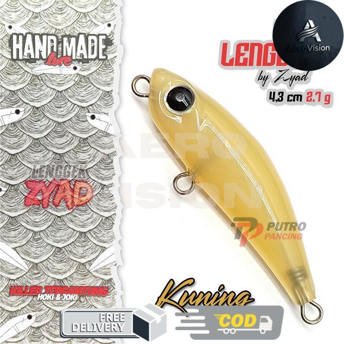 Lure Swim LENGGEK by Zyad Swimmer Sinking Bahan Lem Tembak Lem Bakar - Kuning