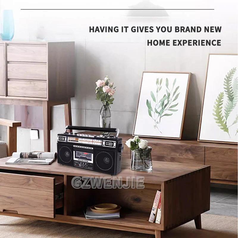 Retro Radio Speaker Portable Tape Player Multifunctional Stereo SW/AM/FM Bluetooth Radio Supports US
