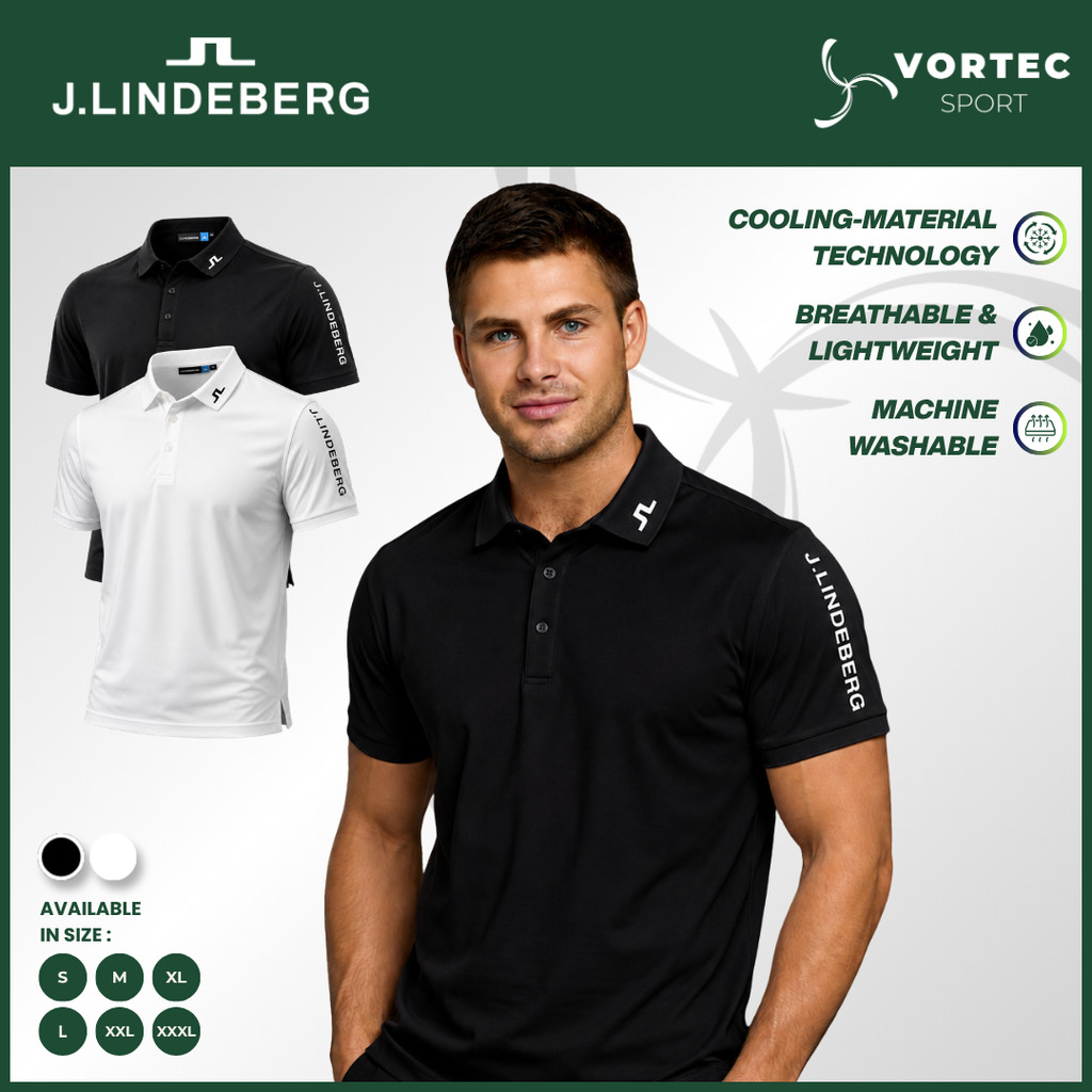 JL Polo Golf Shirt- Kaos Olahraga Golf Tennis Lari Paddle