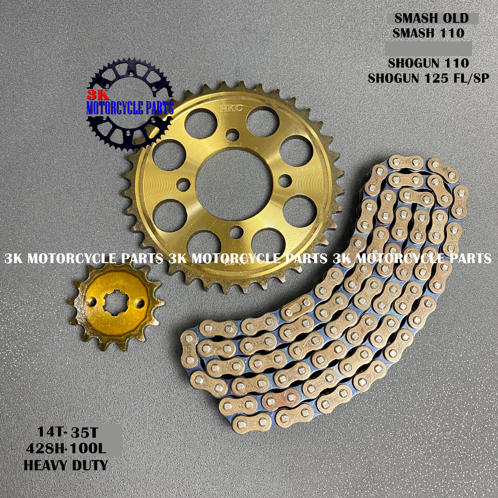 Gear Gir Set Gear Paket Smash Shogun 125 Gold Kuning Biru