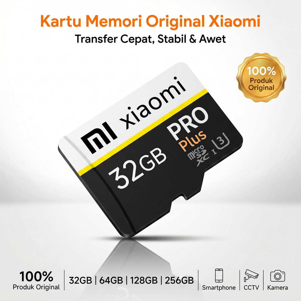 XiaoMi Micro SD Card 32GB/64GB/128GB/256GB/512GB/1TB/2TB Kartu Memori Performasi Tinggi High-Speed m