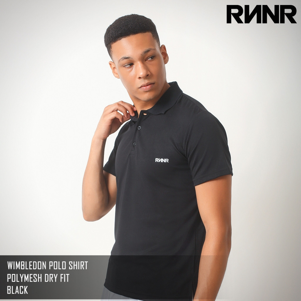 RNNR Polo Shirt Pria Tenis Golf Kaos Olahraga Laki Wimbledon Dry Fit Tennis Ringan Nyaman Sejuk