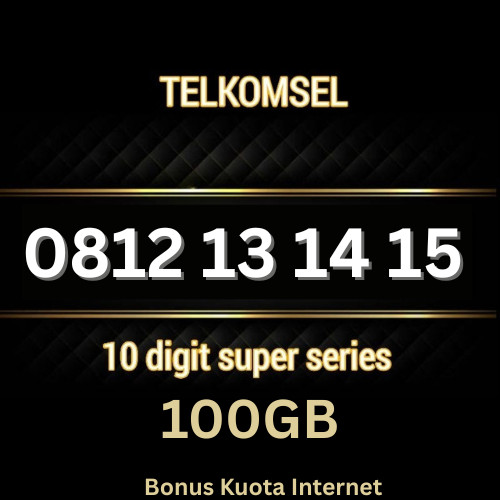 TELKOMSEL 0812 13 14 15 10 digit super series 100GB Bonus Kuota Internet Nomor Cantik