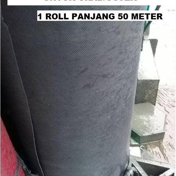 Karpet Talang Air 55 cm x 50 meter Karpet Atap Genteng Hitam Flipper