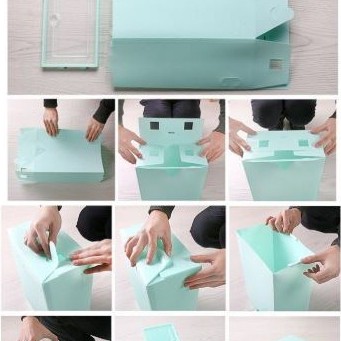 best sale hc kotak sepatu plastik transparan tebal serbaguna storage box organizer rak sepatu mudah
