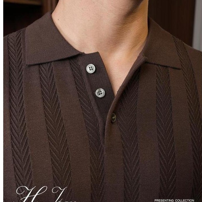 BALVEIN - Ha Joon Knit Polo Shirt / Polo Shirt Pria