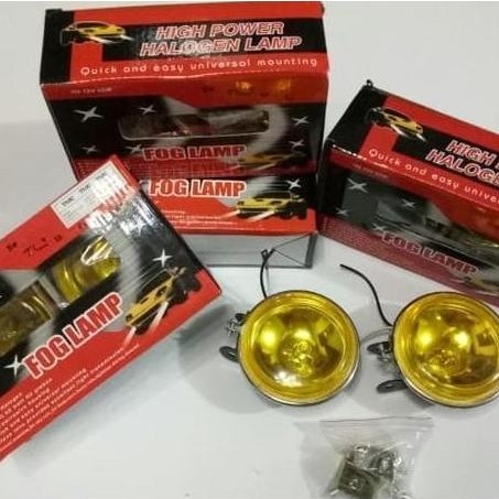 Lampu Sorot /Lampu Tembak/Fog Lamp Halogen 24V/100W H3 Bulat 3" Kuning
