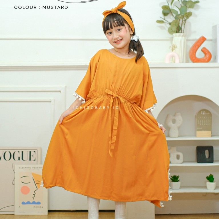 Talita Kaftan Dress Anak by Ichigo Baju Lebaran Idul Fitri Idul Adha Isra Mi raj