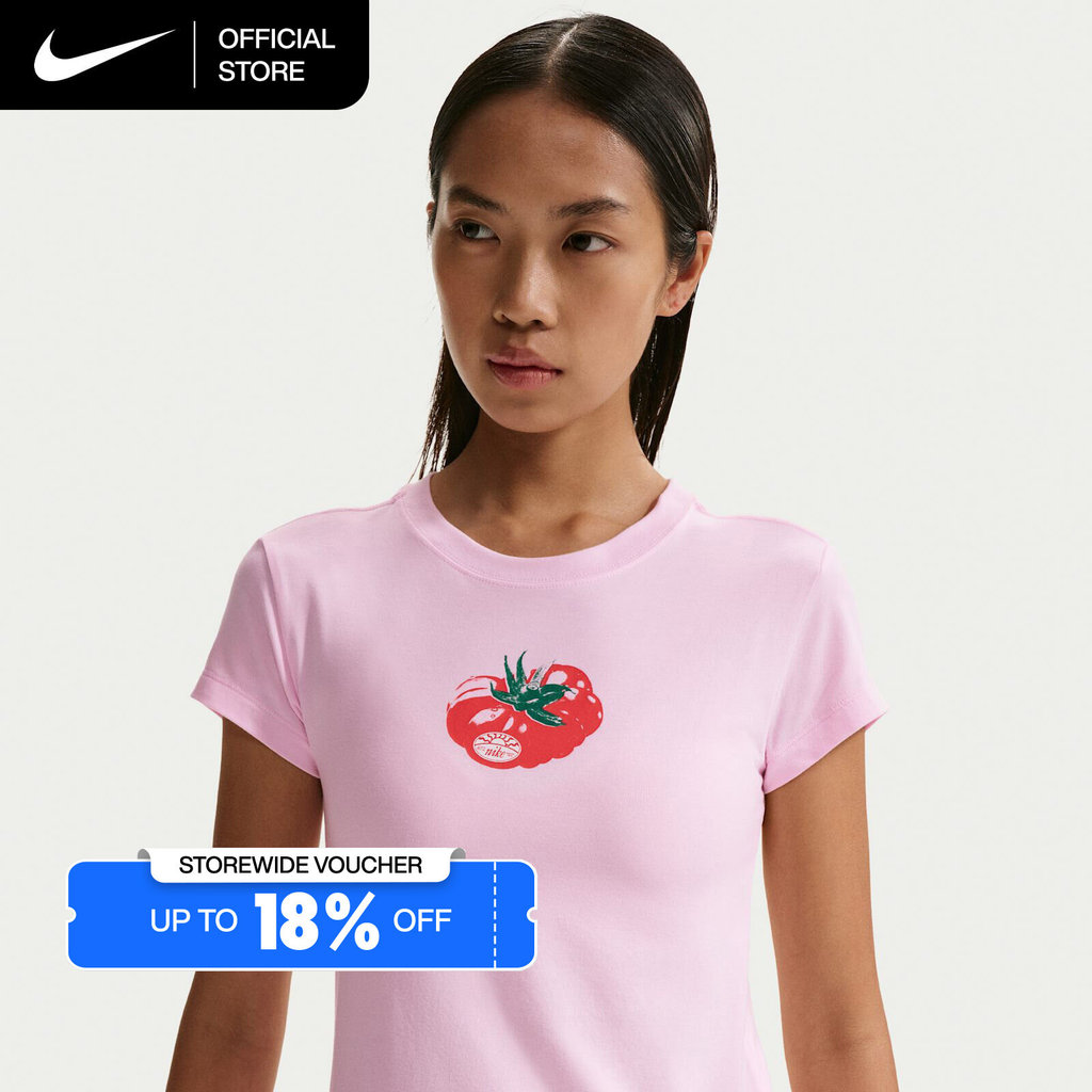 Nike Women's Sportswear Chill Knit Slim Mod-Cropped T-Shirt - Pink Foam [IO3532-663]