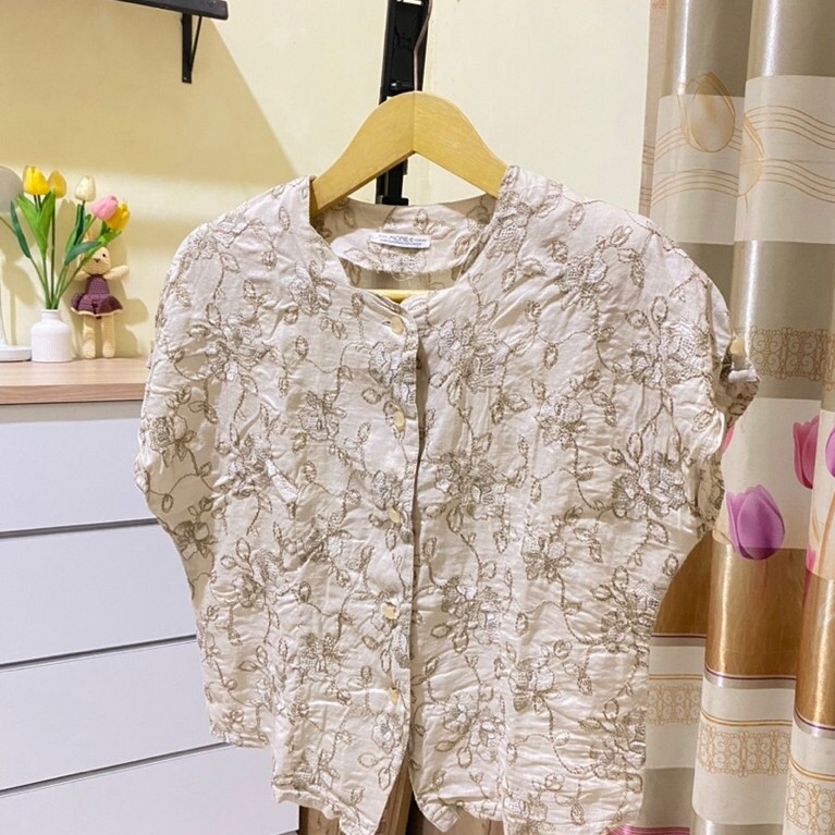 [PRELOVED] blouse/kemeja | Atasan wanita ld 105 cm Pj 50cm - preloved skincare, make up & bodycare R