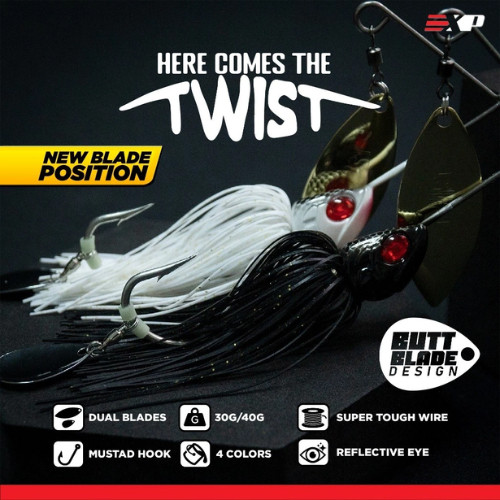 EXP TWIST 30 dan 40 Spinner Bait KAIL PANCING soft frog umpan pancing fishing umpan gabus toman