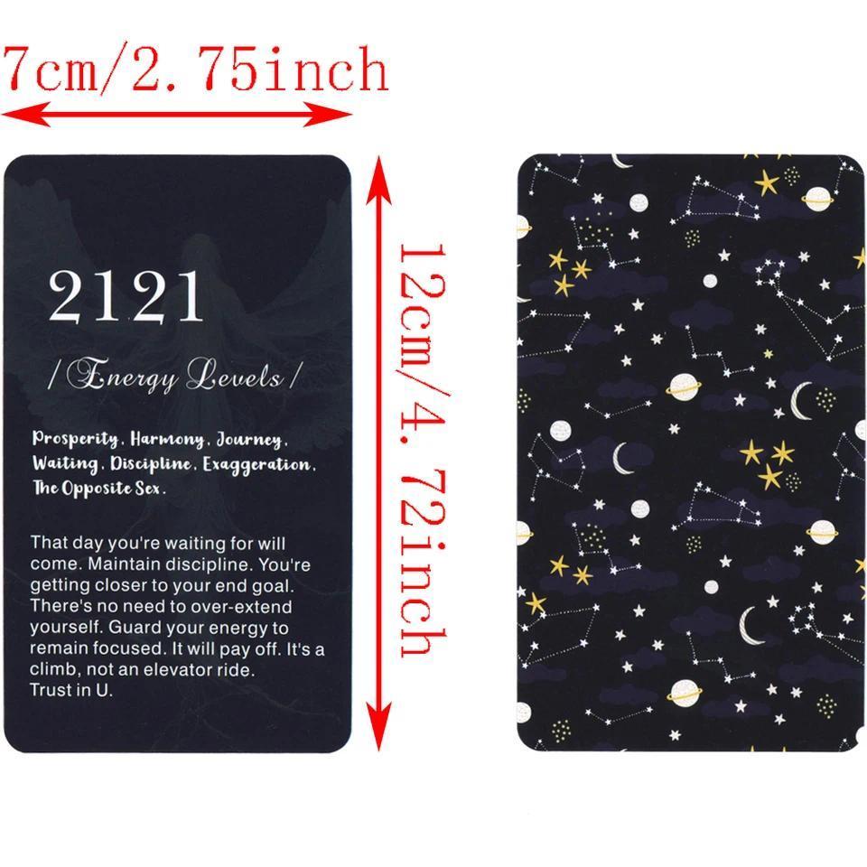 Kartu Oracle Angka Sudut 12x7cm dalam Kotak Versi Inggris, Dek Tarot Ramalan Nabi