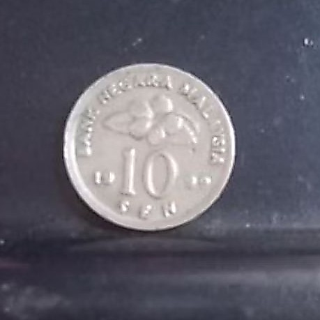 koin malaysia 10 sen tahun acak