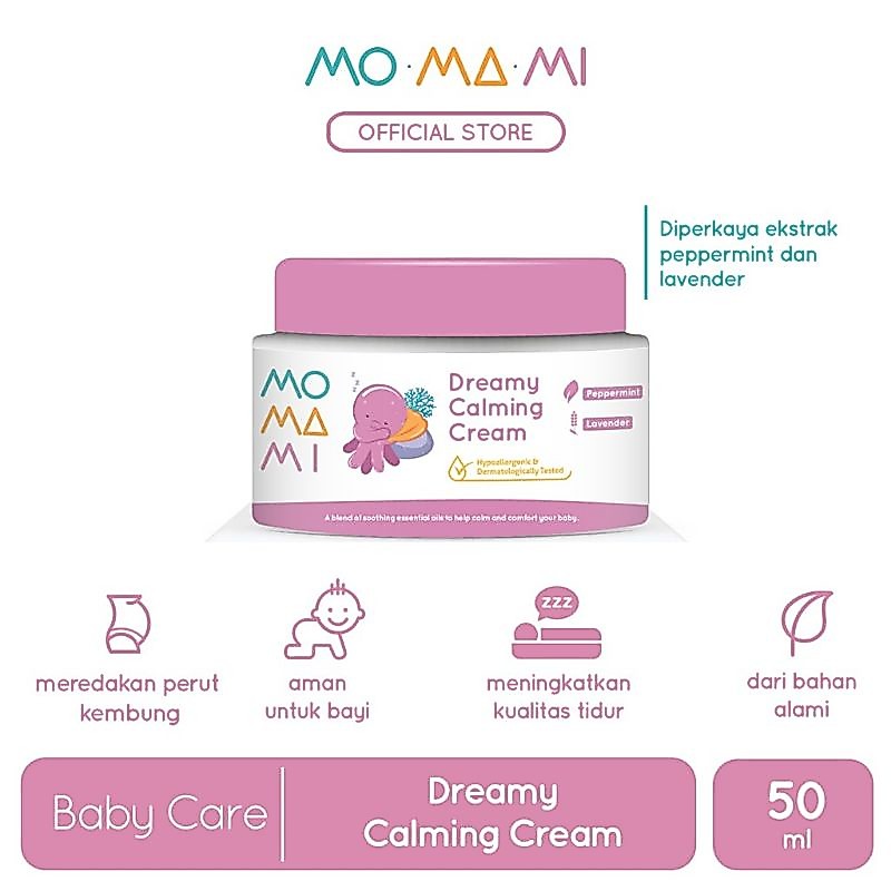 Momami Baby Dreamy Calming Cream Meredakan Perut Kembung Bayi