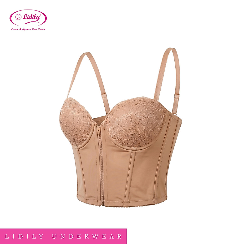 Lidily Top Bustier Crop Lb1720 Kamisol | Longtorso Pengecil Corset Bra Pelangsing Korset Lydyly | Lo